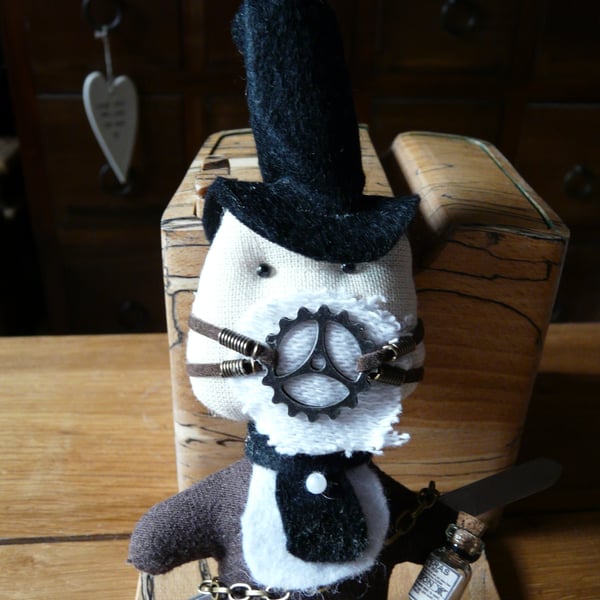Steam Punk Softies.The Mad Doctor.  6" tall.