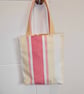 Tote bag in summery Laura Ashley striped fabric - Image 5