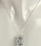 Sterling Silver Captured Angelite Chainmaille Pendant - Image 5