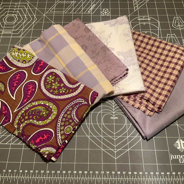 Patchwork Package Lavender, heather, plum and... Folksy