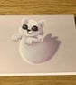 Ghost Cat Blank Greeting Card - Image 4