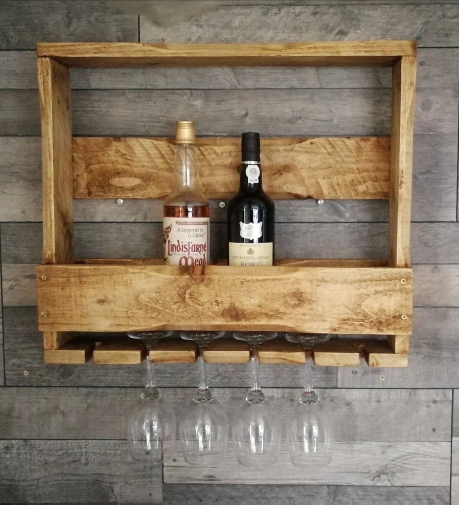Handmade Wall Mounted Drinks Bar