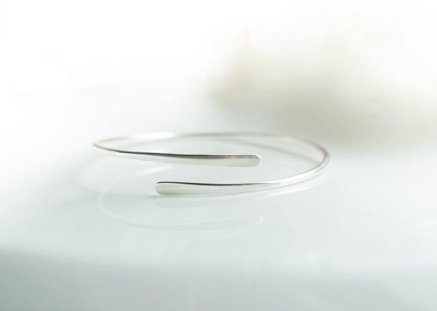 Recycled Sterling Silver Wrap Bangle