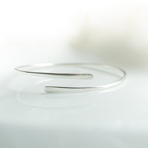 Recycled Sterling Silver Wrap Bangle