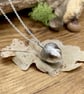 Handmade Chunky Silver Acorn Necklace
