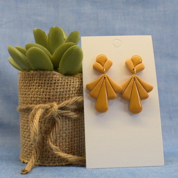 Art Deco Fan Earrings 
