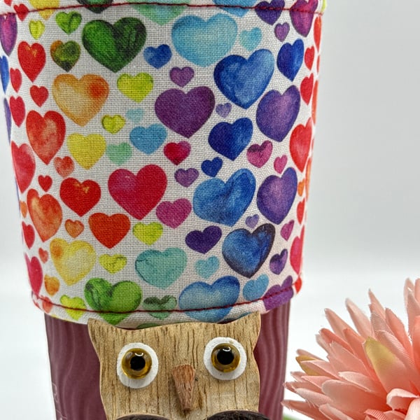 Heart Cup Sleeve for Disposable and Travel Cups, Hot or Cold Drink Cup Sleeve 