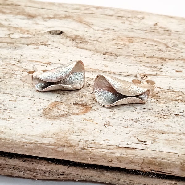 Sterling Silver over Copper Stud Earrings (ERMMSTDC1) - UK Free Post