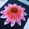 Delicate Hand Sewn Felt Beaded Flower Brooch