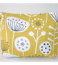 Make-up Cosmetic Toiletries Bag Purse MCM Scandi Yellow Ochre Seedhead Flowers - Image 1