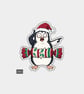Unique Funny Christmas Sticker Xmas Decal For Adults - Penguin & Cracker