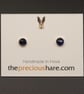 Iolite sterling silver smokey 5mm stud earrings Taurus gift - Image 4