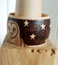 Pyrography barn owl wooden bangle  - Image 5