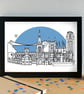Bristol Skyline Art Print - Image 1