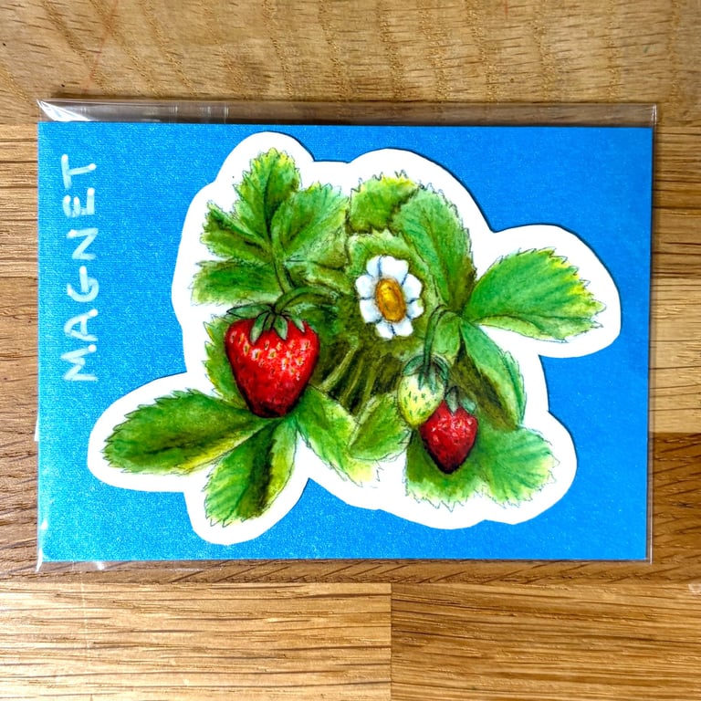 Strawberry Plant Fridge Magnet