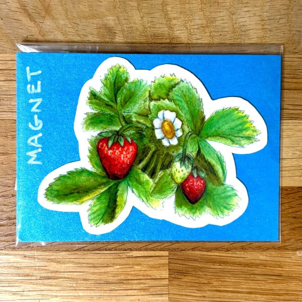 Strawberry Plant Fridge Magnet