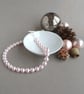 Chunky Blush Pink Pearl Necklace - Simple Light Pink Wedding Jewellery - Gifts - Image 2