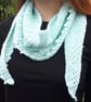 Perfectly Imperfect Crochet Scarf Wrap Mint Green  - Image 2