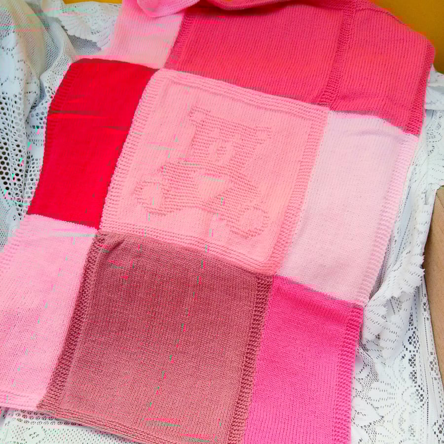 Shades of Pink Teddy Baby Blanket, Coming Home Blanket, Baby Shower Gift