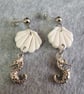 Polymer Clay Shell & Seahorse Earrings, 316 Surgical Stainless Steel