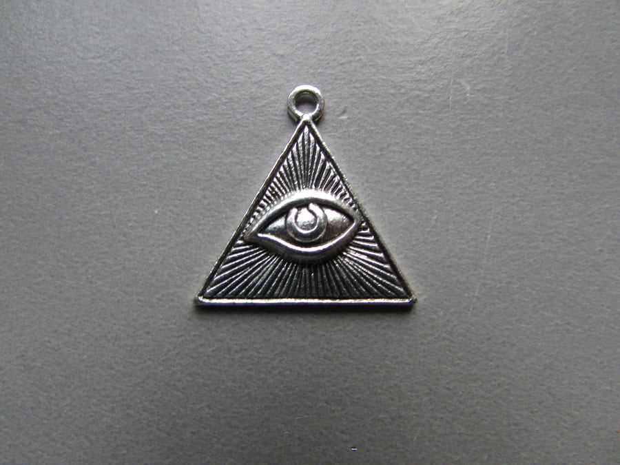Silver All Seeing Eye Tibetan Jewellery Charm