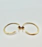  9ct Gold Hammered Hoop Earrings. Handmade & Hallmarked