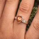 Sterling Silver Sunstone Ring - UK Size L - M