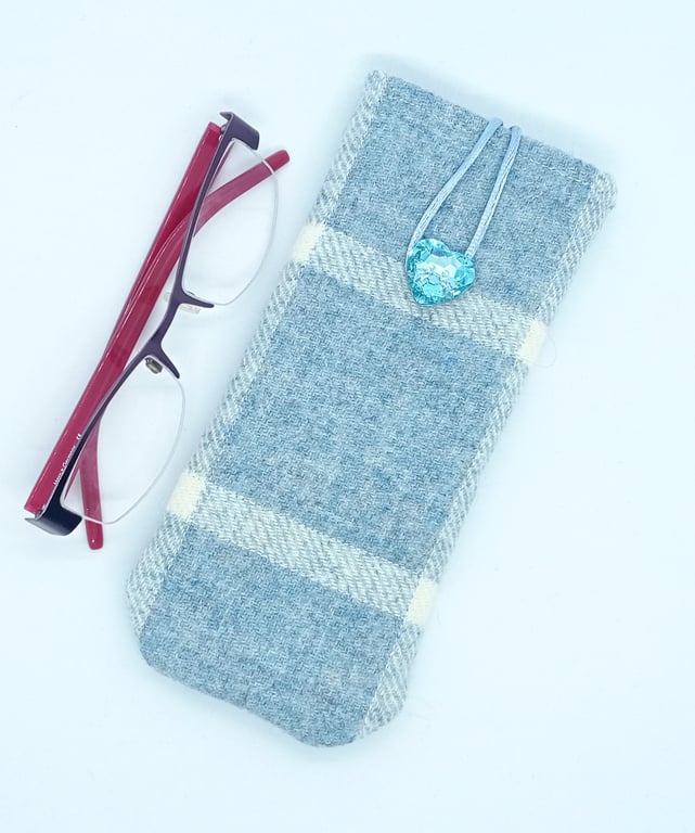 Blue wool Glasses Case NO POSTAGE 116LF