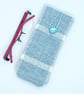 Blue wool Glasses Case NO POSTAGE 116LF - Image 1