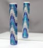 Long Beaded Wooden Needlecase in Waves Bargello Pattern - Image 3
