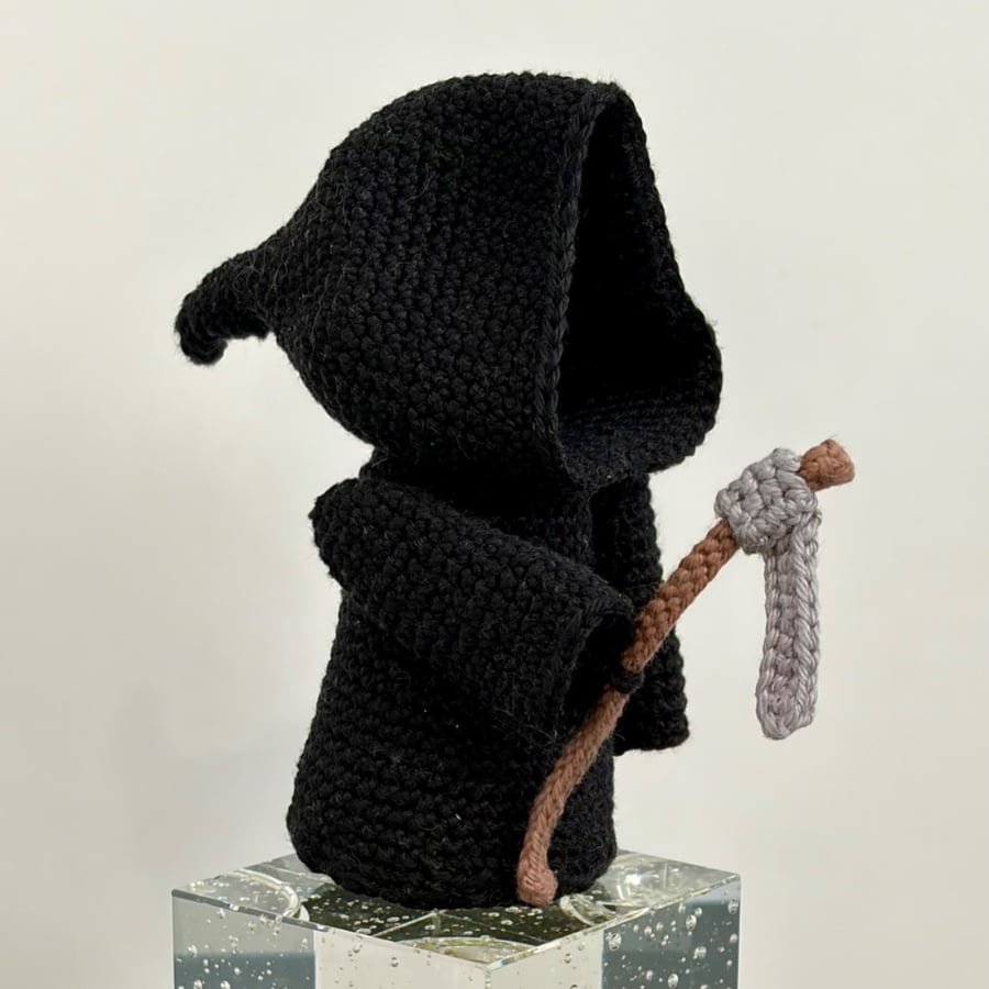 Image of Hand crocheted mini Grim Reaper