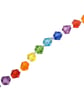 Rainbow necklace made with glass bicone crystal style beads - Image 2