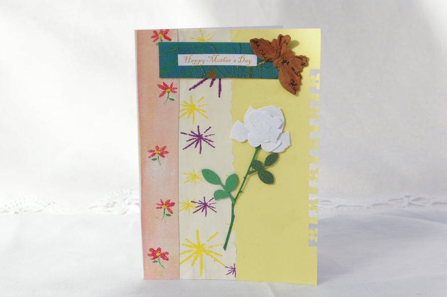 White Rose Mother's Day Card