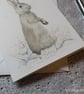 Rabbit Christmas Card Hand Designed and Finished By CottageRts - Image 2