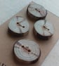 Four Beachcombed Buttons, driftwood disk buttons - Image 1