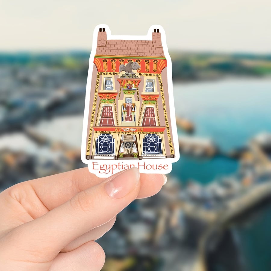 Egyptian House Sticker - Cornwall Gifts