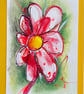 Hand painted blank card, floral abstract original art card. - Image 4