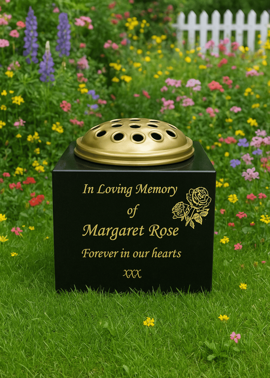 Memorial Vase Grave flower vase Crematorium Vase Grave Plaque