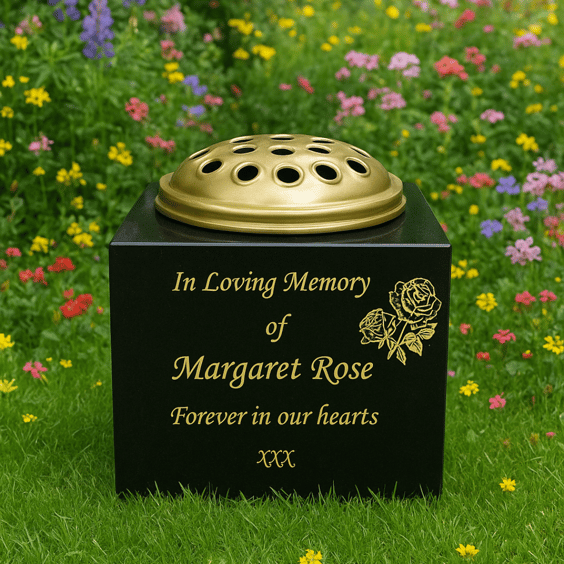 Memorial Vase Grave flower vase Crematorium Vase Grave Plaque