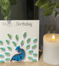 Stunning handmade quilled Peacock Card - Image 1