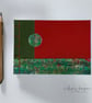 Small Handmade Blank Journal Note Book A6 Red and Green A6 - Image 1