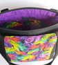 Zipped handbag, feathers design. - Image 3