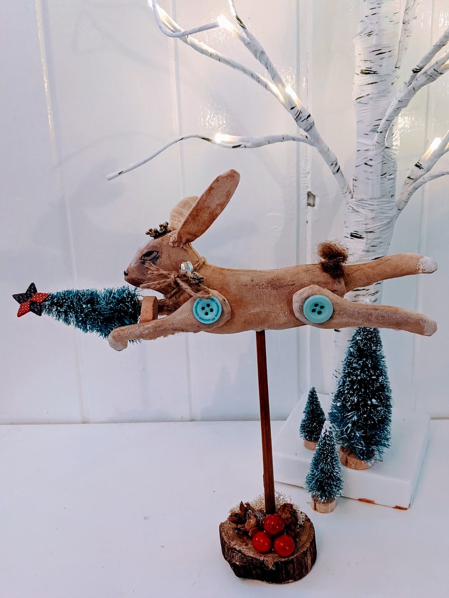 Handmade Hare and with for soft sculpture, 