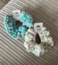 2 Pack Floral Crochet Scrunchies