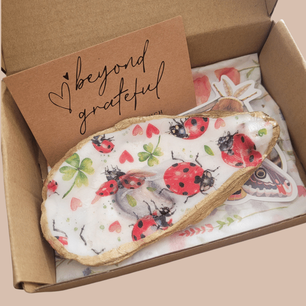 Ladybird Decoupage Trinket Dish 