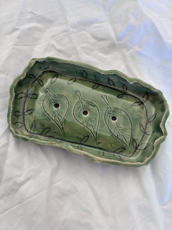 Ceramic jade Soap dish