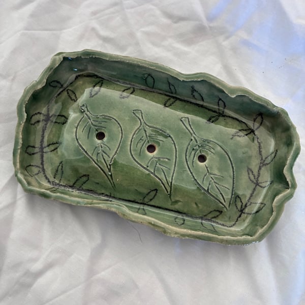 Ceramic jade Soap dish