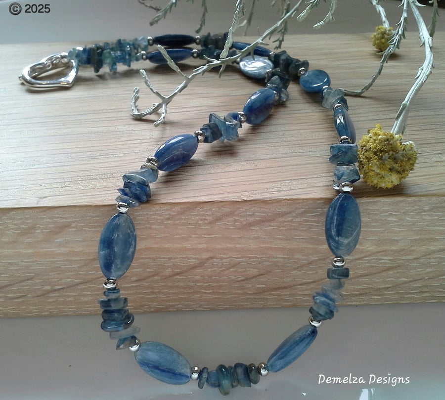 Designer Blue Kyanite Necklace