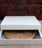 Designer made Wood Wall Clock with a Birdseye Maple Dial & Inlaid Sycamore Bezel - Image 10