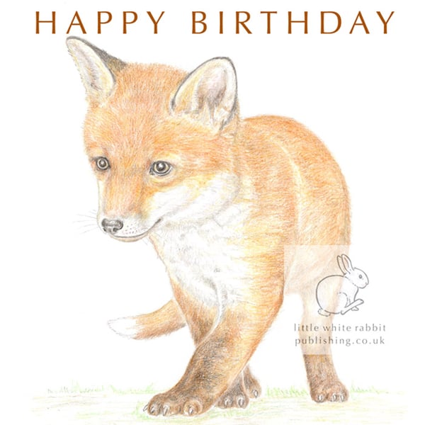 Fox Cub - Birthday Card